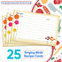 Meadowsweet Kitchens Recipe Card Set - 25 Double Sided Recipe Cards 4 x 6 Inch, Perfect Size Blank Cards for a Recipe Card Box, Make Your Own Pers...