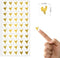 Wedding Meal Stickers - White Square Stickers - Wedding Meal Indicator Stickers - Wedding Meal Choice Stickers (50 Stickers - Chicken, Gold)...