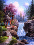 SUNSOUT INC - Tranquility Falls - 1000 pc Jigsaw Puzzle by Artist: Dennis Lewan - Finished Size 20" x 27" - MPN# 48371...