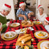 Breling Christmas Buffalo Plaid Table Cover, Red and Black Lumberjack Checkered Tablecloth Xmas Plastic Gingham Table Cover Disposable Tablecloth ...