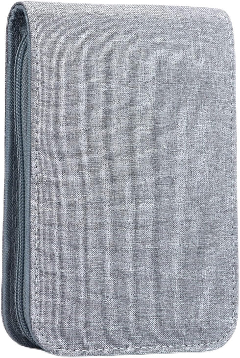 Lanxivi 12 Fountain Pen Case, Rollerball Pen Case Gray Color, Waterproof Canvas Pen Display Holder Organizer Bag......