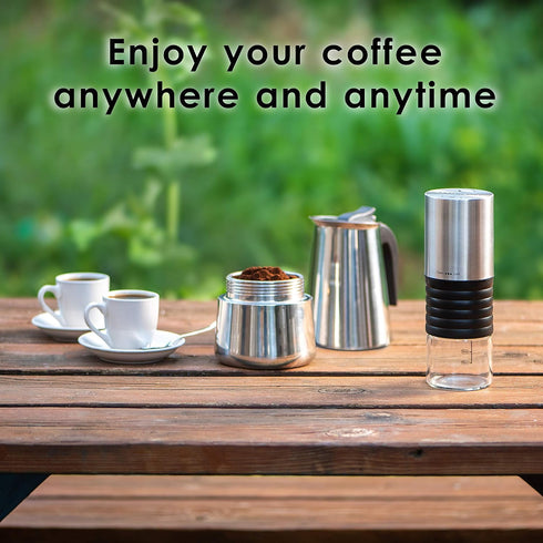 Mixpresso 6 Cup Greca Stovetop Espresso Pot 300ml/10oz, Moka Pot with Coffee Percolator Design, Stainless Steel Stove Top Coffee Maker for Camping...
