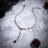Gothic Necklace Teardrop Bead Goth Vintage Blood Drop Tassel Choker Necklace Y Necklace For Women Girls Halloween Fashion Party Jewelry Gift...