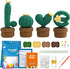 ArwySciI Crochet Kit for Beginners, 4 PCS Potted Kits with Yarn, Step by Step Videos, DIY Crafts for Adults and Kids, Gifts for Crochet Lovers, Bi...