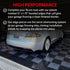 Big Floors Male Transition Edge Kit, Durable Interlocking Modular Garage Floor Edging, Compatible with RaceDeck, GarageTrac and GarageDeck Product...