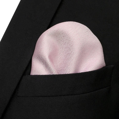 S&W SHLAX&WING Neckties for Men Colours Tie Blush Rose Gold Pink Solid Colors Matching Pocket Square...