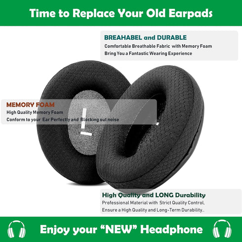 Breathable Replacement Earpads Cushions Compatible with Cooler Master MH630 MH650 Gaming Headsets Ear Pads with Breathable Fabric Foam...
