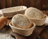 12 inch Oblong Oval Banneton Bread Proofing Basket, Brotform Bread Dough Proofing Rattan Basket +Liner Combo Set...
