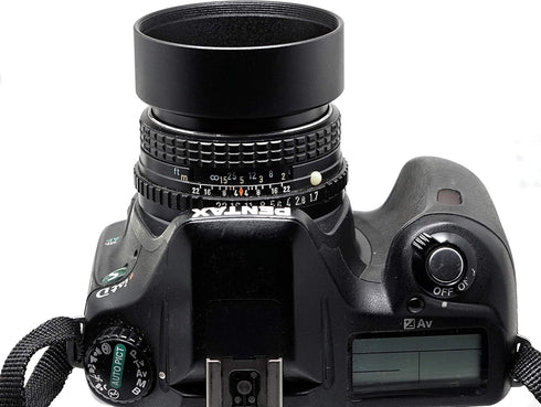 Fotasy Metal 55mm Lens Hood, 55 mm Hood Shade, Compatible with Standard Prime Lense with 55mm Filter Thread Diameter, Screw-in, with 58mm Lens Cap...