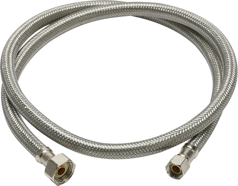 Fluidmaster B1F48 Faucet Connector, Braided Stainless Steel - 3/8 Female Compression Thread x 1/2 F.I.P. Thread, 4 Ft. (48-Inch) Length...
