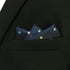 S&W SHLAX&WING Ties for Men Dark Blue with Yellow White Green Matching Pocket Square Only...