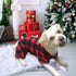 Pet Christmas Pajamas Red Black Buffalo Plaid Jumpsuit Dog Cat Soft Winter Clothes Puppy Doggie Checkered Sweater Apparel (X-Large)...