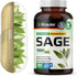 BIO KRAUTER Sage Supplement Capsules 1000 mg - 250 Vegan Caps - Supplement with Salvia Officinalis - Immune & Digestive Support - Rich in Antioxid...