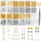 Earring Making Supplies Kit, Caffox 2900pcs Earring Hardware Pieces Repair Parts with Earring Hooks Posts Backs and Jump Rings for Making Earrings...
