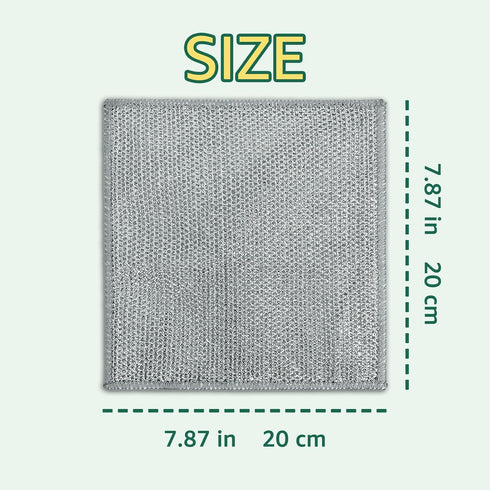 12PCS Double Layer Non Scratch Wire Dishcloth, Multipurpose Wire Dishwashing Rags for Wet and Dry...