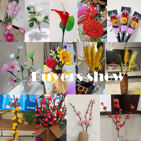 Honbay 4 Rolls 1/2" Wide 30Yard/Roll Floral Tapes for Bouquet Stem Wrap Florist Craft Projects (Light Green)...