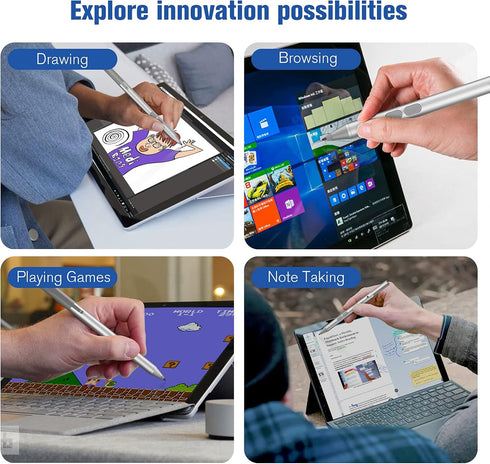 Pen Stylus for Surface Pro 9/8/X/7+/7/6/5/4/3/Surface 3, Surface Go 3/2/1, Surface Laptop/Studio/Book 4/3/2/1 with Palm Rejection, 1024 Levels Pre...