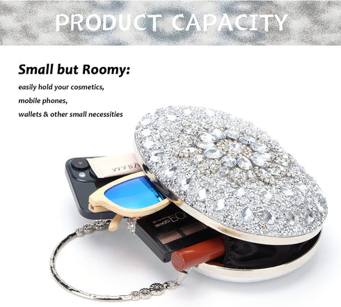 Lanpet Women Crystal Clutch Purse Rhinestone Evening Handbags for Wedding Party...