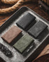 DUGRAFT ?????????????? Card Holder Wallet with ID Window,Magnetic Closure Leather Mens RFID Blocking Minimalist Pop-Up Wallet Aluminum Metal Credi...