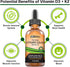 Vegan Vitamin D3 + K2 (MK-7) Liquid Drops with MCT Oil, Peppermint Flavor, Helps Support Strong Bones and Healthy Heart...