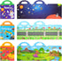 Sticker Book for Kids Ages 4-8, Reusable Sticker Books Educational Toys Learning Books, Space, Vehicles and Dinosaurs Stickers Book for Toddlers K...