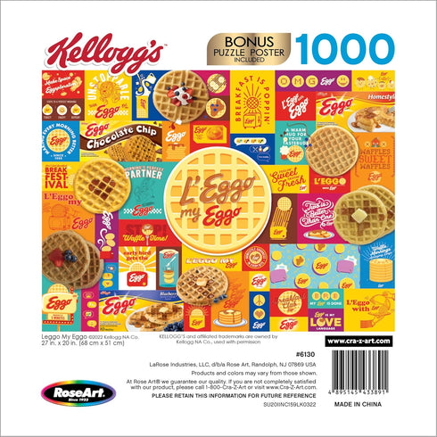 RoseArt - Kellogg's - Leggo My Eggo - 1000 Piece Jigsaw Puzzles for Adults...