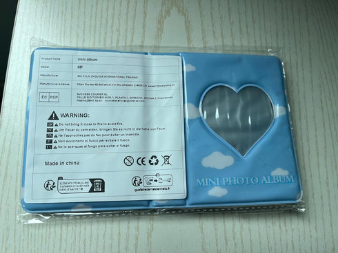 3 Inch Mini Photo Album for Fujifilm Instax Camera, Kpop Photocard Binder, Love Heart Hollow Photocard Holder Book, Business Card Book Holder, Pho...