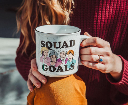 Silver Buffalo Golden Girls Squad Goals Group Ceramic Camper Mug, 20 Ounces, 20oz Squad Goals, 1 Count (Pack of 1)...