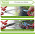 7Penn Garden Pruning Shears - 2pc Straight and Curved Sharp Blade Gardening Hand Tools with Red Ergonomic Grip Handles...