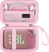 Canboc Carrying Case Compatible with JBL Go 4 Portable Bluetooth Speaker, Zipper Mesh Pocket fits USB Cable, Pink (Case Only)...