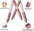 MELOTOUGH Men's Suspenders Fully Elastic 2 inch Wide X back Heavy Duty Work Suspenders...