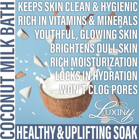 Vegan Milk Bath Soak Made with Moisturizing Coconut Milk Powder, Essential Oil, & Sweet Almond Oil, for a Bath Soak That is Relaxing & Soothing to...