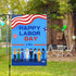 Louise Maelys Happy Labor Day Garden Flag 12x18 Double Sided Vertical, Burlap Various Occupations People Small Garden Yard Flags Labor Day Outside...