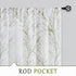 FMFUNCTEX Valance Curtain for Kitchen Bathroom Bedroom Green and Grey Branch Print on Linen Window Valances for Living Room Rod Pocket Window Trea...
