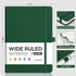 AHGXG Lined Journal Notebook - Wide Ruled Notebook Journal for Women Men, 192 Numbered Pages, 100 GSM Thick Paper, A5 Hardcover Leather Notebook f...