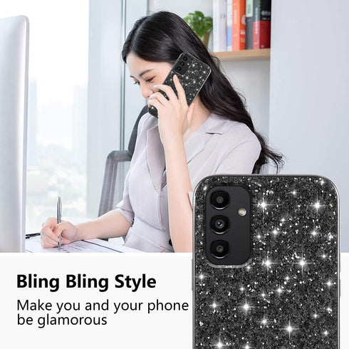 Compatible with Samsung A15 Case Glitter Shockproof, Samsung Galaxy A15 5g Phone Case Bling Sparkly TPU and PC Silicone Shiny Girl Women Thin Prot...