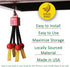 Banana Bungee Red Banana Hook Holder, Made in USA; Multiple Bunches or Single Banana Hanger...