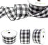 Wired Traditional Buffalo Plaid Ribbon 2-1/2 inches x 25 Yard Buffalo Check Black and White Ribbon for Gift Wrapping, Crafts, and Decorations...