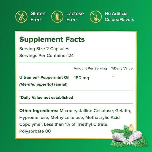 IBgard Gut Health Supplement, Peppermint Oil Capsules for Abdominal Comfort, 48 Capsules...