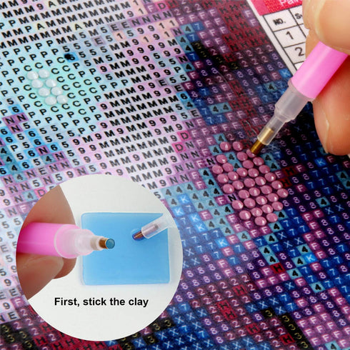 FEBSNOW Painting Glue Clay DIY Diamond Embroidery Wax Tool Set (Blue 60 pcs)...