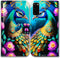 Bcov Galaxy S20 Case,Colorful Peacock Mandala Flowers Leather Flip Phone Case Wallet Cover with Card Slot Holder Kickstand for Samsung Galaxy S20...