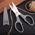 Grey Multipurpose Scissors, 6in Straight Sturdy Sharp Scissors for Office School Student Home General Use Sewing Fabric Craft Supplies with Cover...
