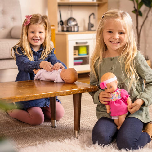 Baby's First Doll 11' Classic Softina with Pink & Foral Jumper & Headband, Surface Washable, for Ages 1+...