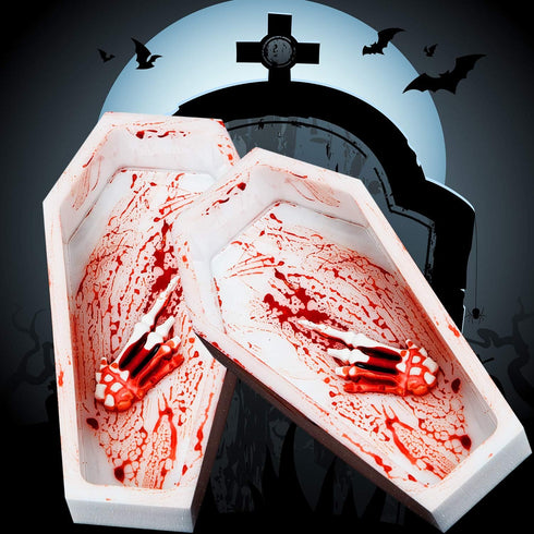 WILLBOND 6 Pieces Halloween Resin Coffin Molds Include Coffin Box Bat Silicone Owl Casting Skull Hands Ghost Shape Resin Mold Set for Halloween DI...