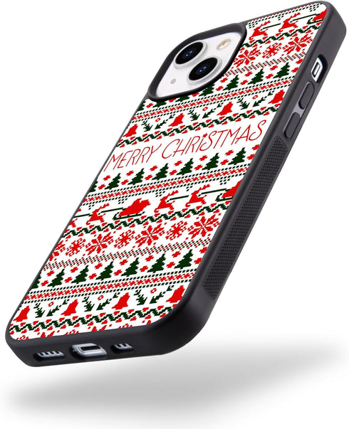 Christmas Phone Case for iPhone 13 Christmas Case Cover TPU Bumper Hard Back Shockproof Phone Case Girly Protective Phone Cover with Design...