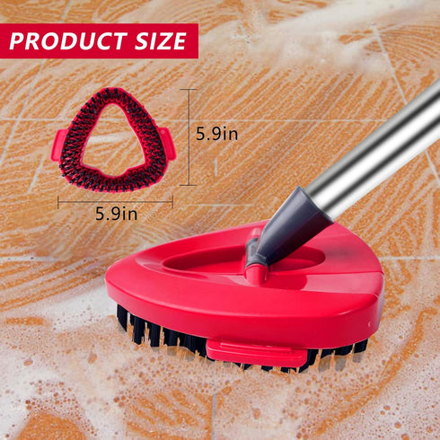 Spin Mop Brush Scrub Compatible with O Cedar Rinseclean 2 Tank System, 2Pcs Spin Right Triangle Scrubber Brush Spin Mop Replacement Scrub Brush He...