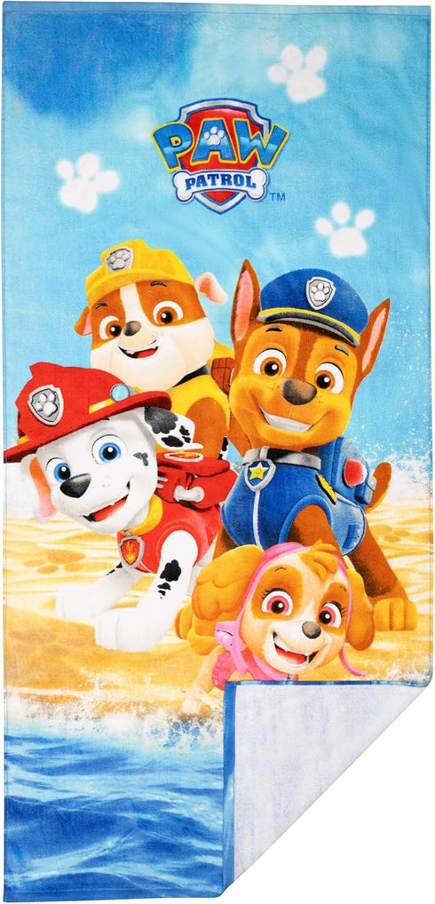 Franco Kids Super Soft Cotton Bath/Pool/Beach Towel, 58 in x 28 in, Paw Patrol...