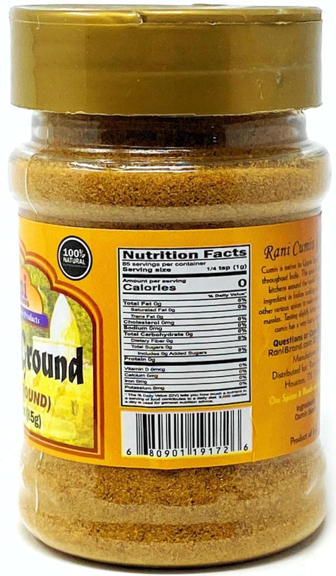 Rani Cumin (Jeera) Powder Spice 3oz (85g) PET Jar ~ All Natural | Vegan | Gluten Friendly | NON-GMO | Kosher | Indian Origin...