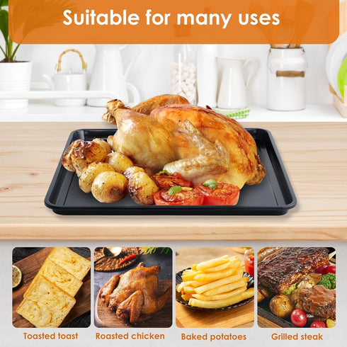 13" × 13" Nonstick Baking Sheet, Replacement Baking Pan for Ninja SP100, SP101, SP1001C, SP201 Foodi Air Fry Oven, Baking Tray for Ninja Foodi 8-i...