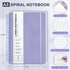 ABERLLS Purple Lined Spiral Journal Notebook with 160 Pages, 8×5.7in, A5 Spiral Notebook, Journaling Notebooks for Work, School, Women, Men, Colle...